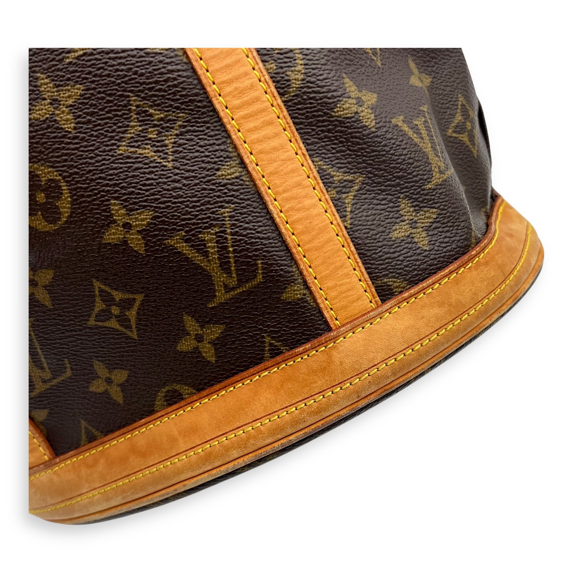 Louis Vuitton Noe Bucket Bag Brown in Monogram Coated Canvas, Gold hardware_11