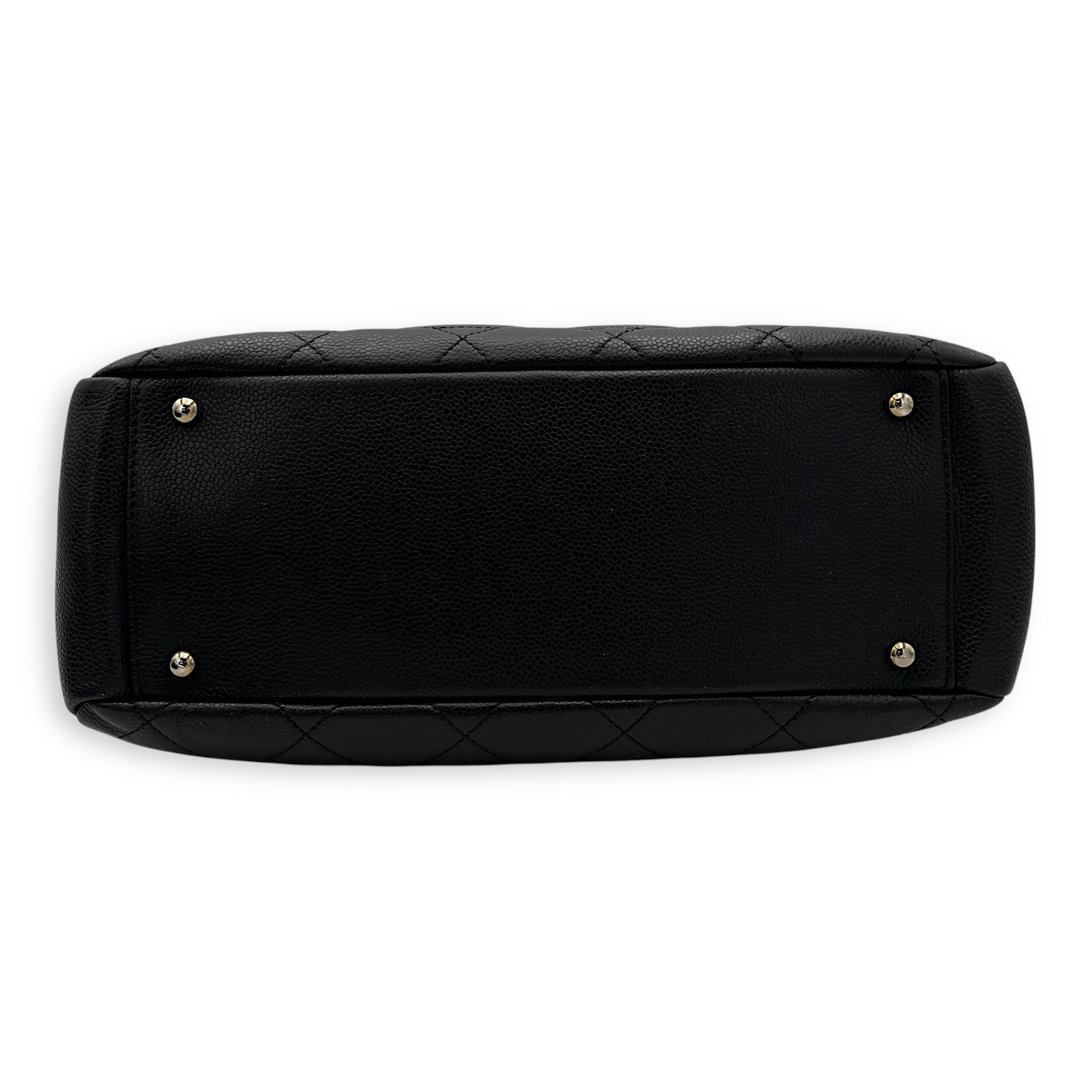 Chanel CC Tote Bag Black in Caviar Leather, Gold hardware_5