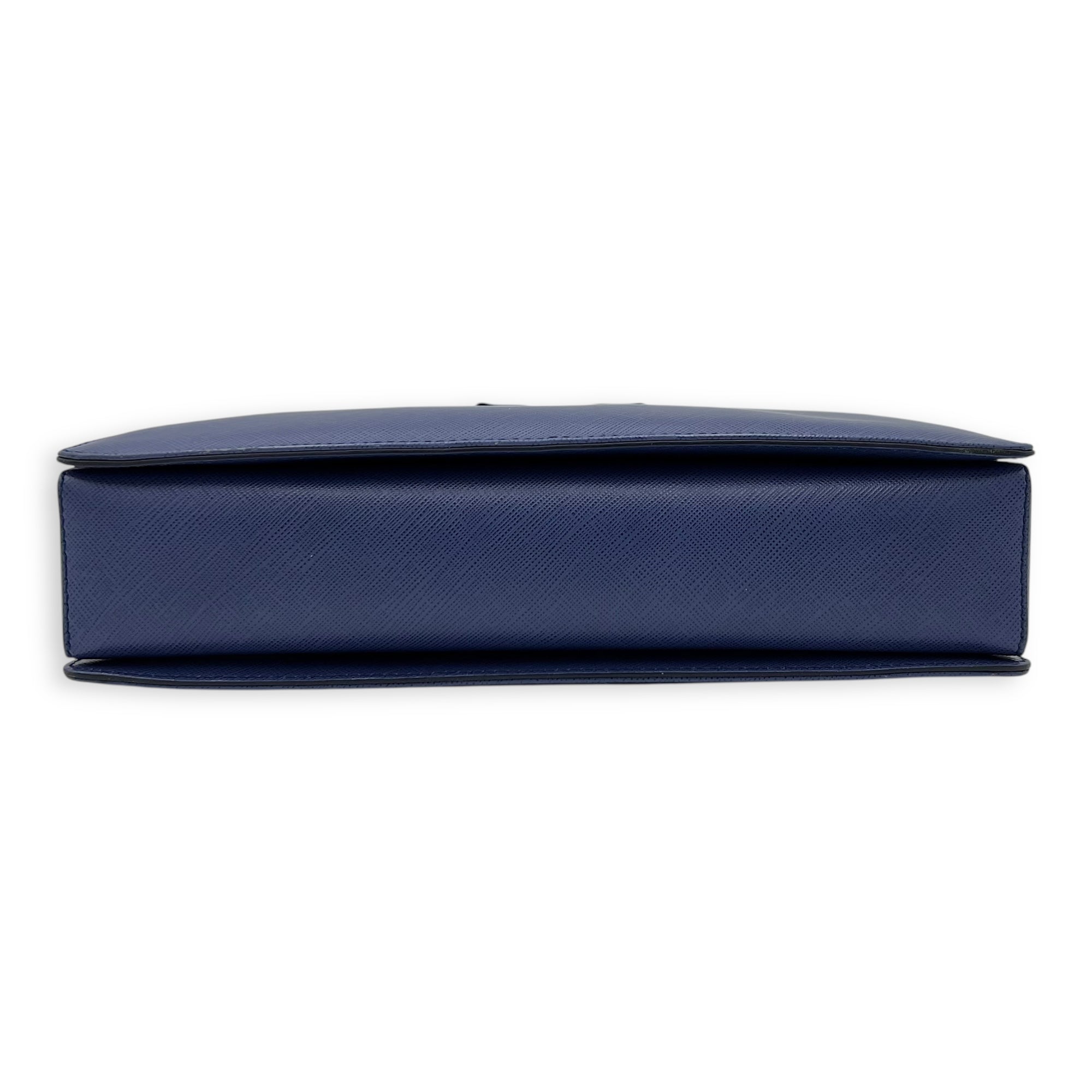 Ferragamo  Tracy Crossbody Bag Small Blue in Saffiano Leather, Gold hardware_5