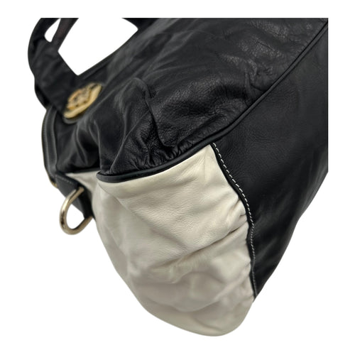 Gucci Hobo Top Handle Bag Black in Calfskin, Gold hardware_13
