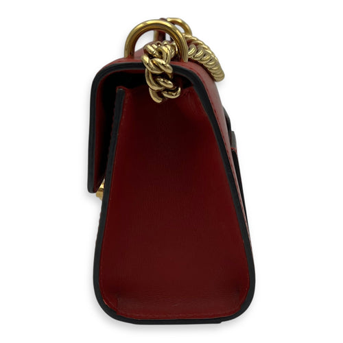 Gucci Padlock Shoulder Bag Red in Calfskin, Gold hardware_4