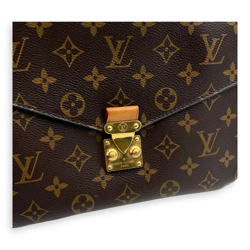 Louis Vuitton Metis Crossbody Bag Brown in Monogram Coated Canvas, Gold hardware_7