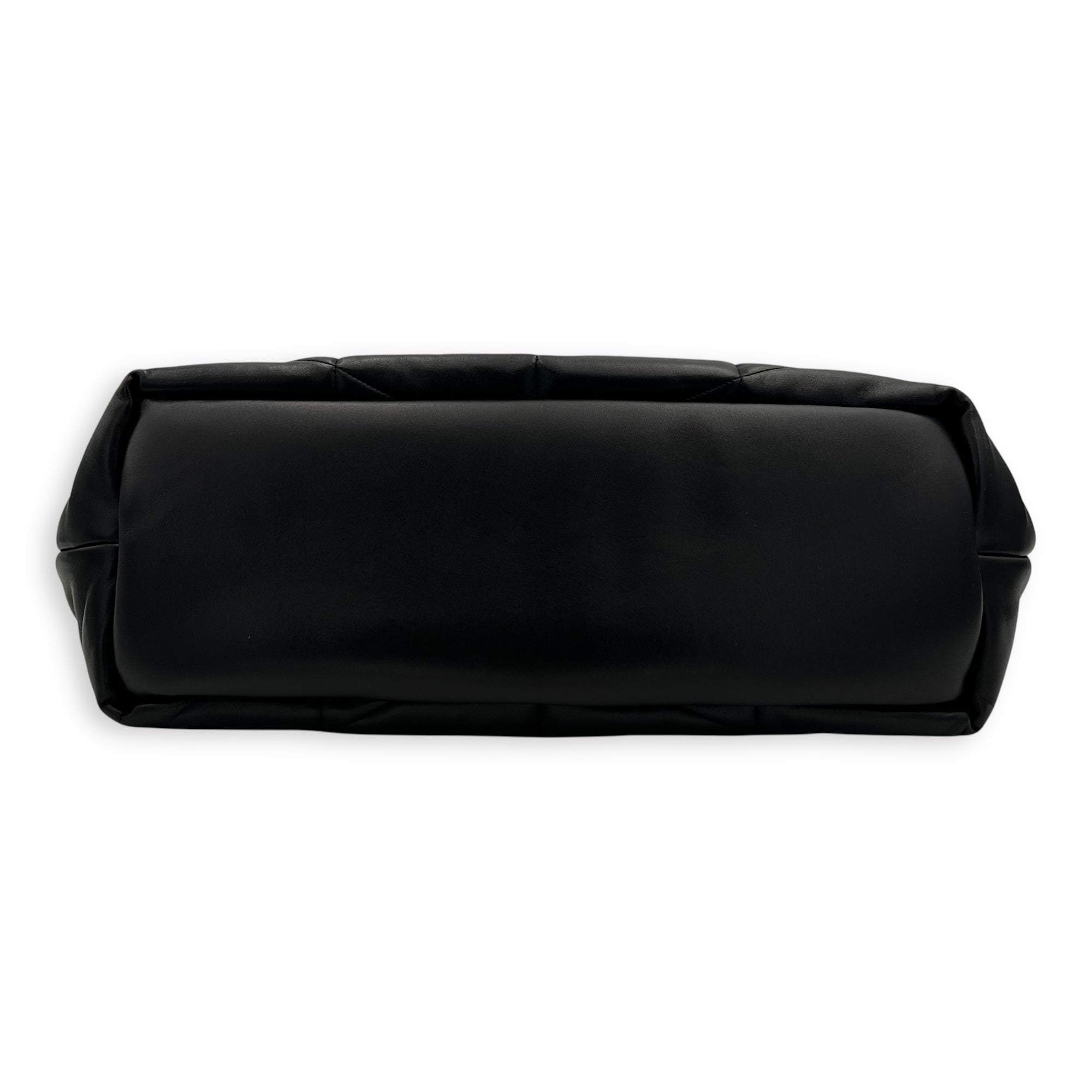Saint Laurent Puffer Tote Bag Black in Lambskin, Black hardware_5