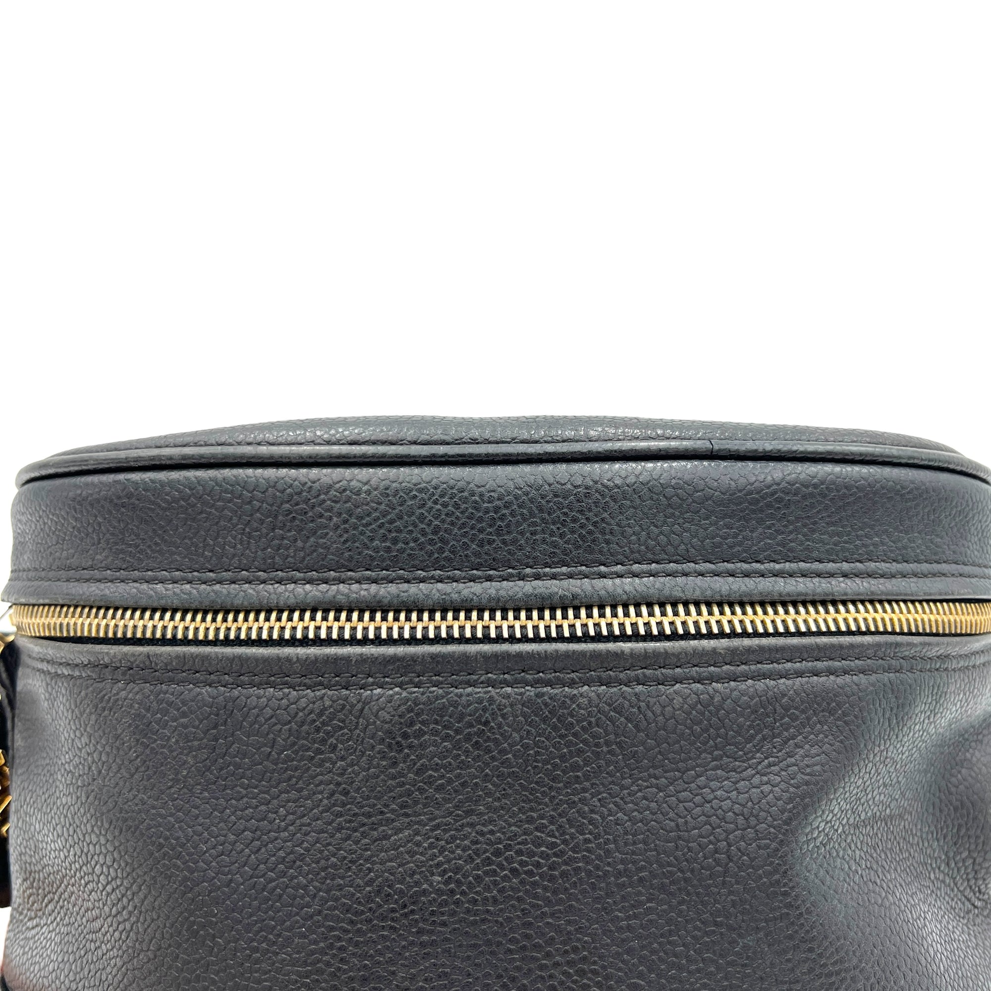 CC Crossbody Bag  Black in Caviar Leather , Gold Hardware