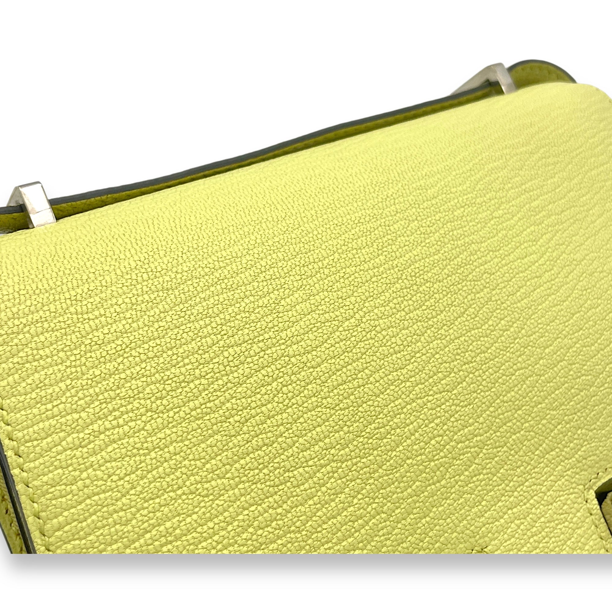 Constance 18 Jaune Bourgeon in Chevre Leather, Palladium hardware