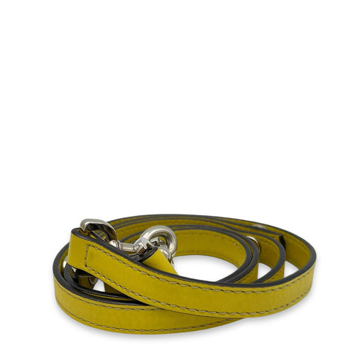 By The Way Yellow Top Handle Bag in Calfskin, Silver hardware