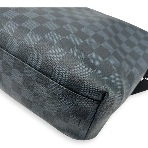 Match Point Messenger Cobalt Damier in Coated Canvas, Silver hardware