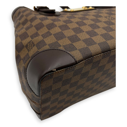 Louis Vuitton Hampstead Shoulder Bag Damier Ebene in Coated Canvas, Gold hardware_10