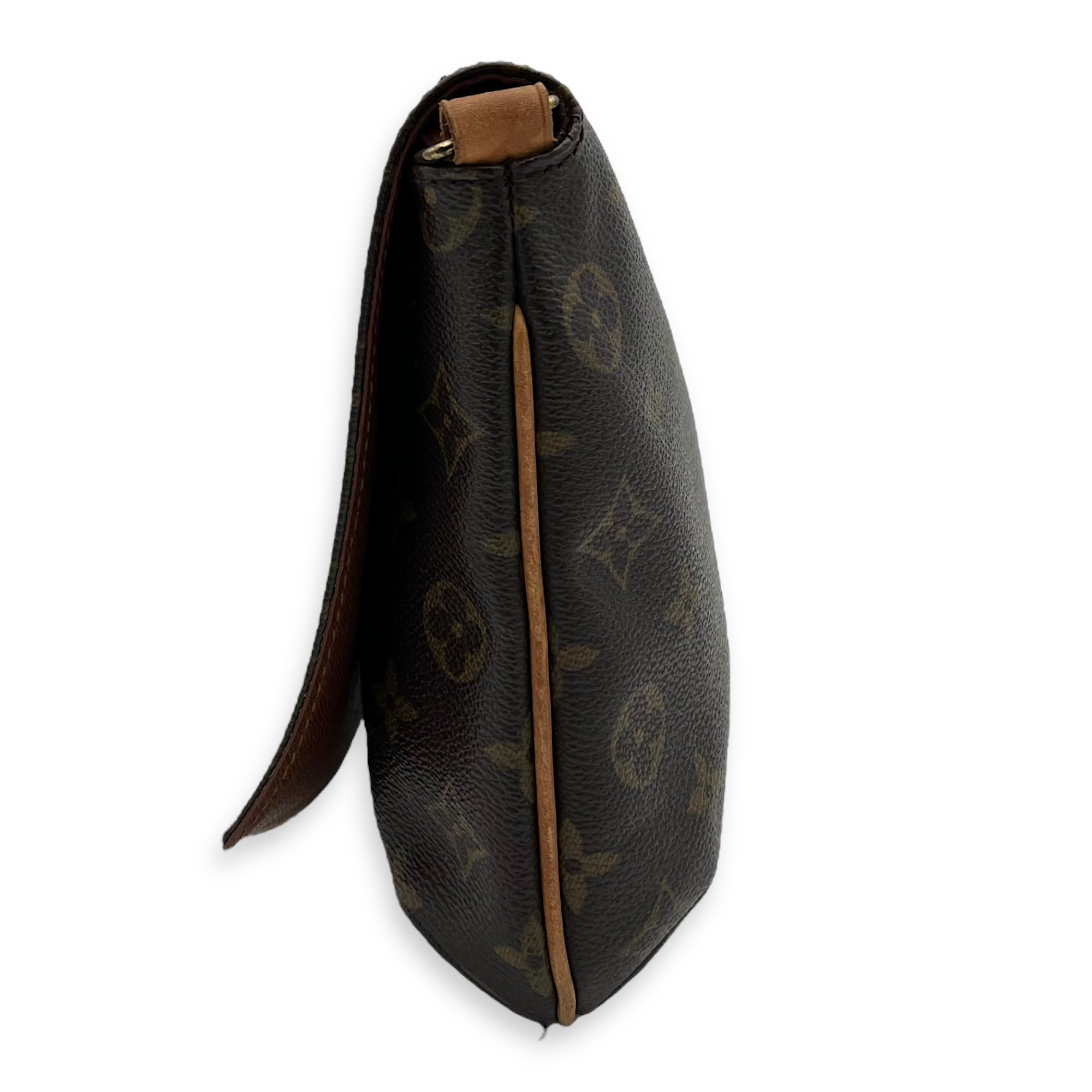 Louis Vuitton Musette Salsa Shoulder Bag Brown in Monogram Coated Canvas, Gold hardware_4