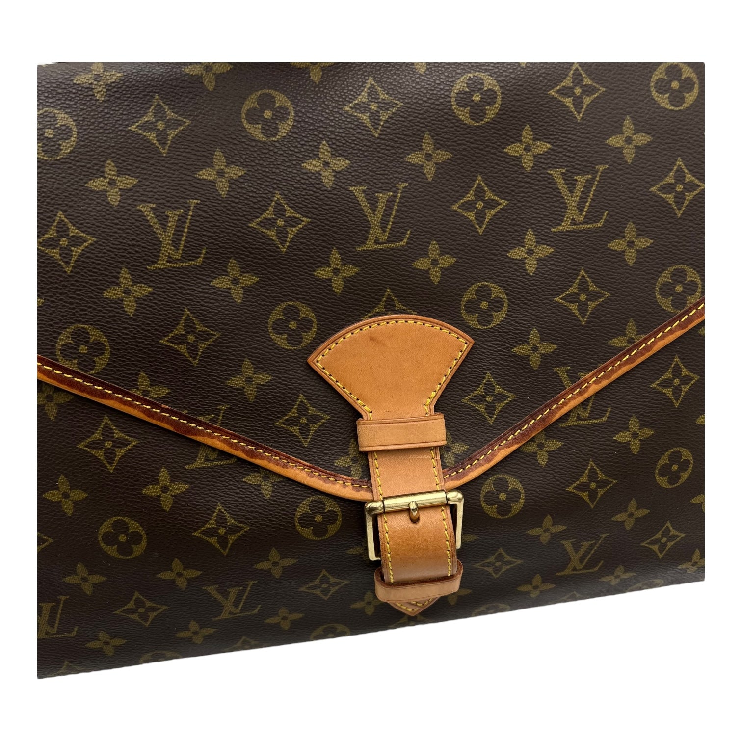 Louis Vuitton Beverly Top Handle Bag Brown in Monogram Coated Canvas, Gold hardware_9