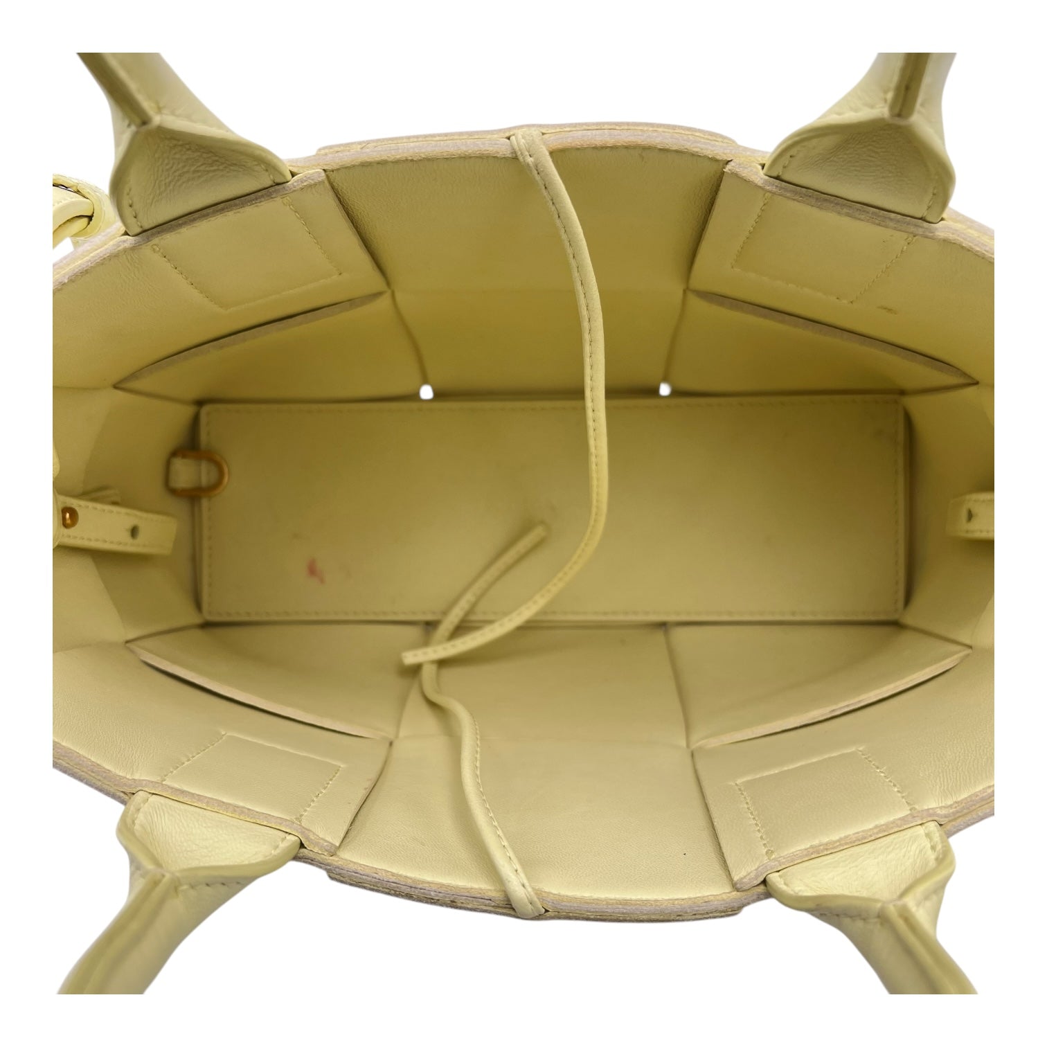 Bottega Veneta Arco Yellow Tote Bag in Lambskin_6