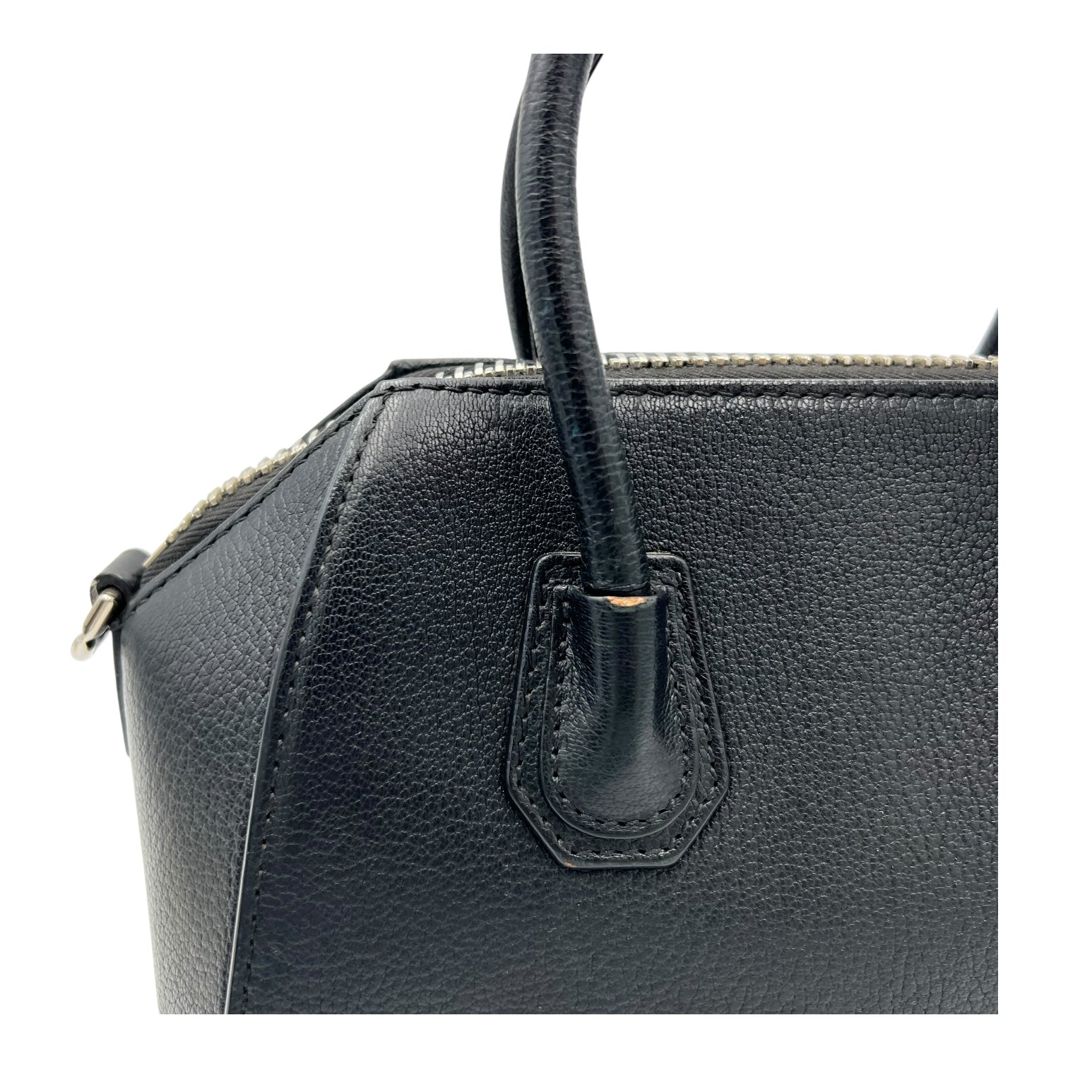 Givenchy Antigona Top Handle Bag Black in Calfskin, Silver hardware_9