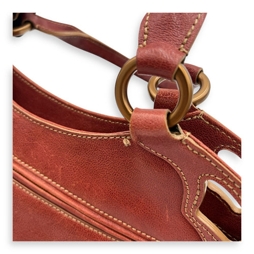 Cartier Marcello Top Handle Bag Red in Calfskin, Gold hardware_17
