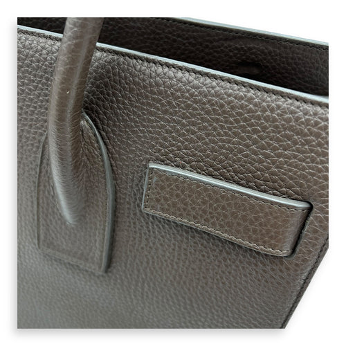 Saint Laurent Sac de Jour Small Brown Top Handle Bag in Calfskin, Gold hardware_8