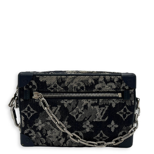 Louis Vuitton Soft Trunk Shoulder Bag Blue in Denim, Silver hardware_1