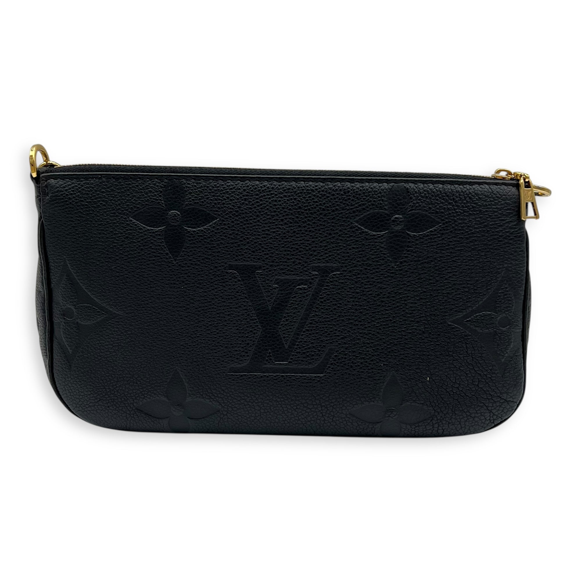 Louis Vuitton Multi-Pochette Accessoires Black Crossbody Bag in Empreinte Leather, Gold hardware_2