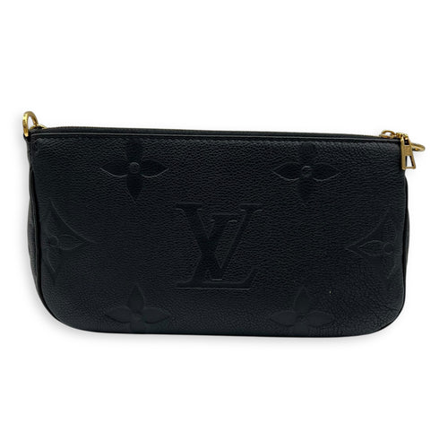 Louis Vuitton Multi-Pochette Accessoires Black Crossbody Bag in Empreinte Leather, Gold hardware_2