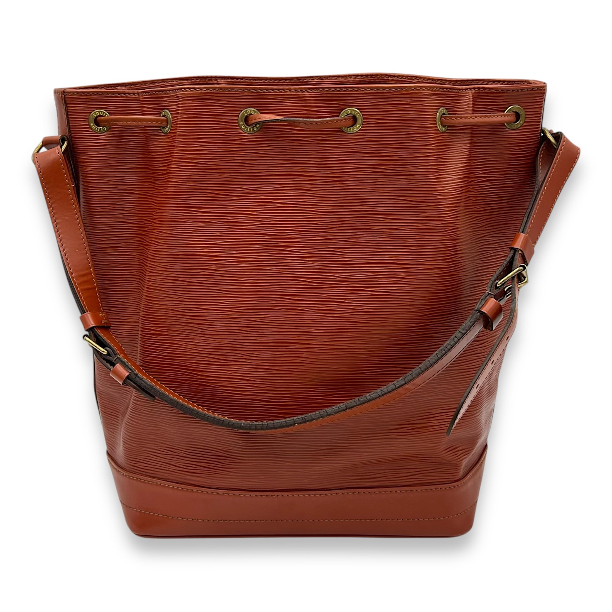 Louis Vuitton Noe GM Brown Bucket Bag in Epi Leather, Gold hardware_2