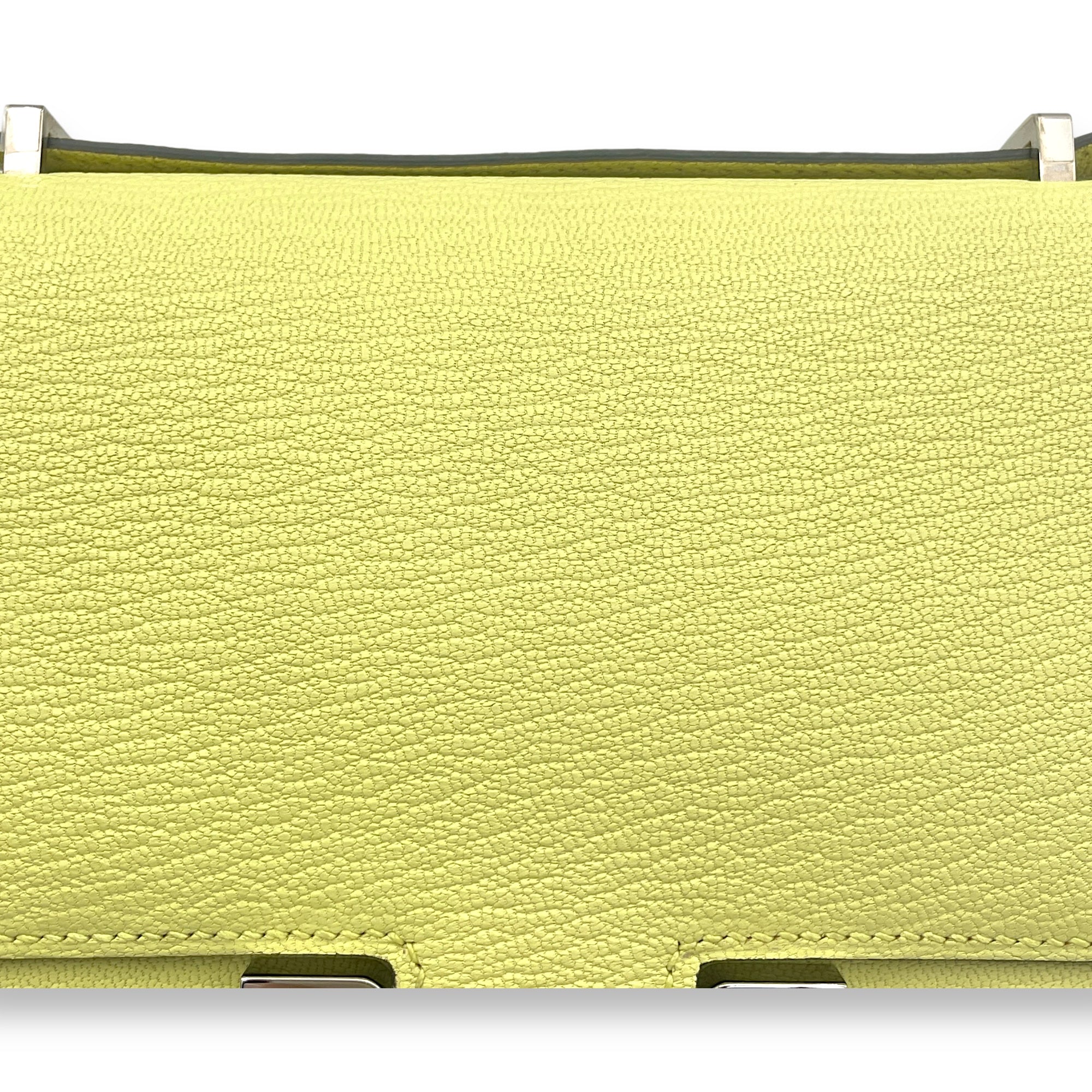 Constance 18 Jaune Bourgeon in Chevre Leather, Palladium hardware