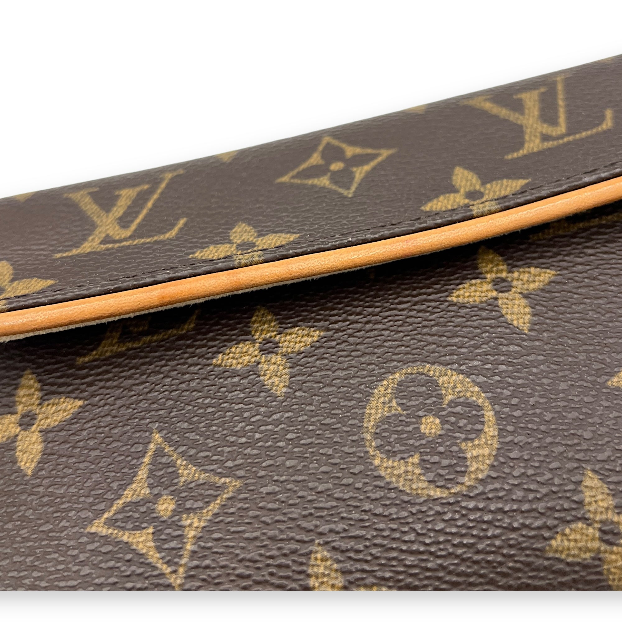 Florentine Belt Bag Brown in Monogram Coated Canvas, Gold hardware