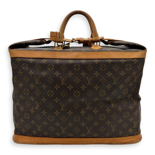 Cruiser Top Handle Bag Brown in Monogram Coated Canvas, Gold hardware