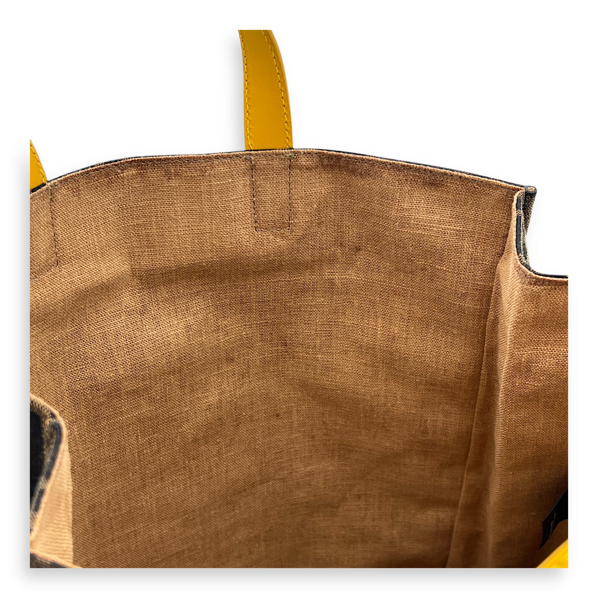 Zucca Large Brown Tote Bag in Jacquard, Gold hardware