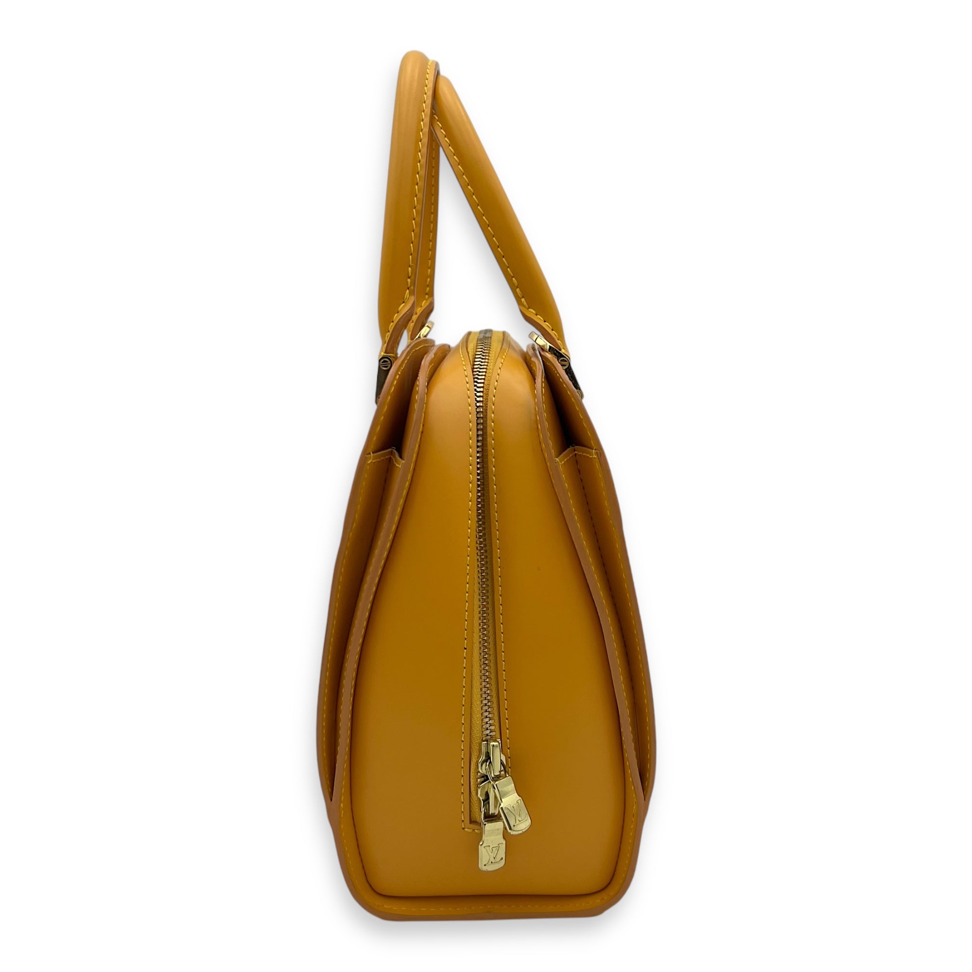 Louis Vuitton Pont Neuf Top Handle Bag Yellow in Epi Leather, Gold hardware_4