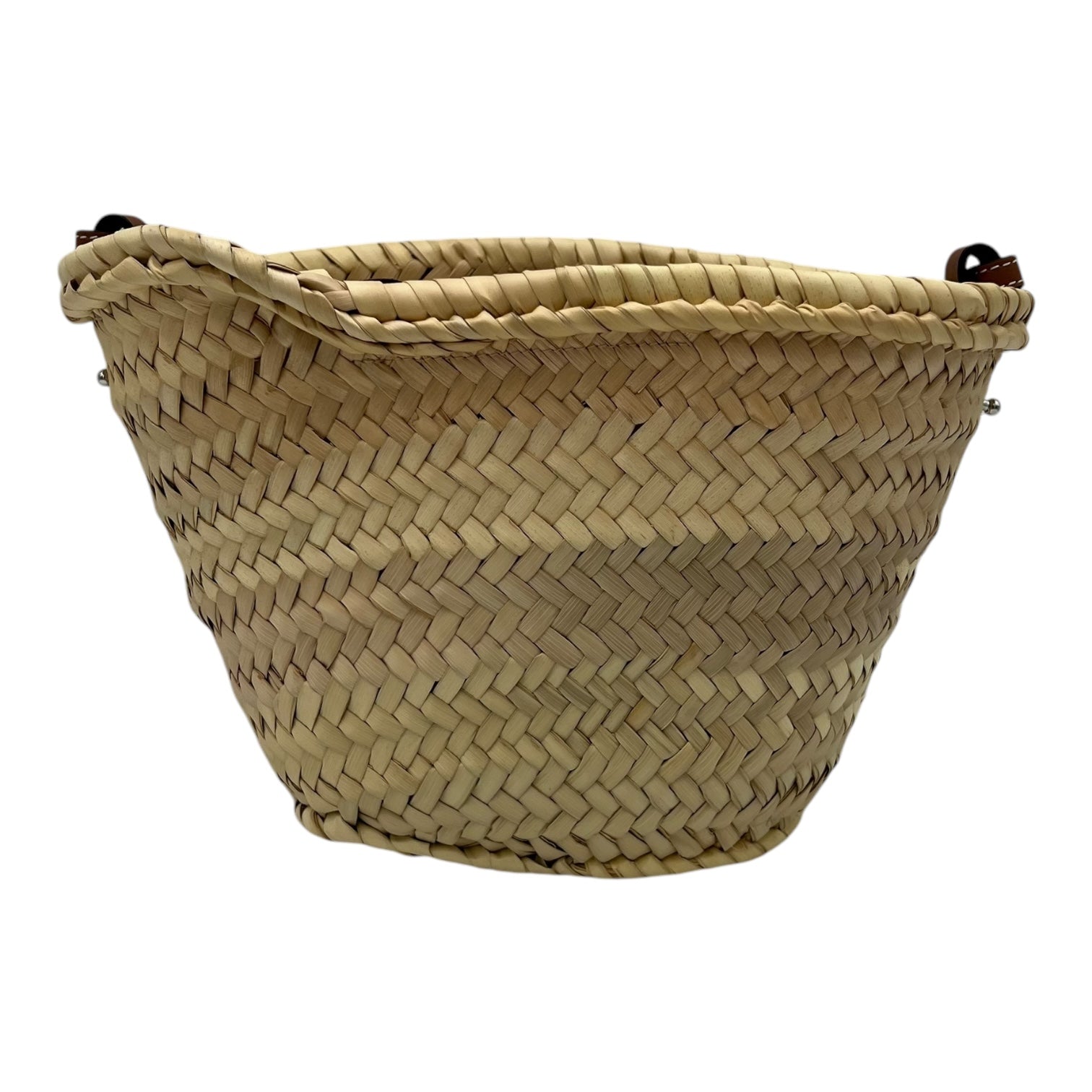Loewe Anagram Bucket Bag Beige in Raffia, Silver hardware_2