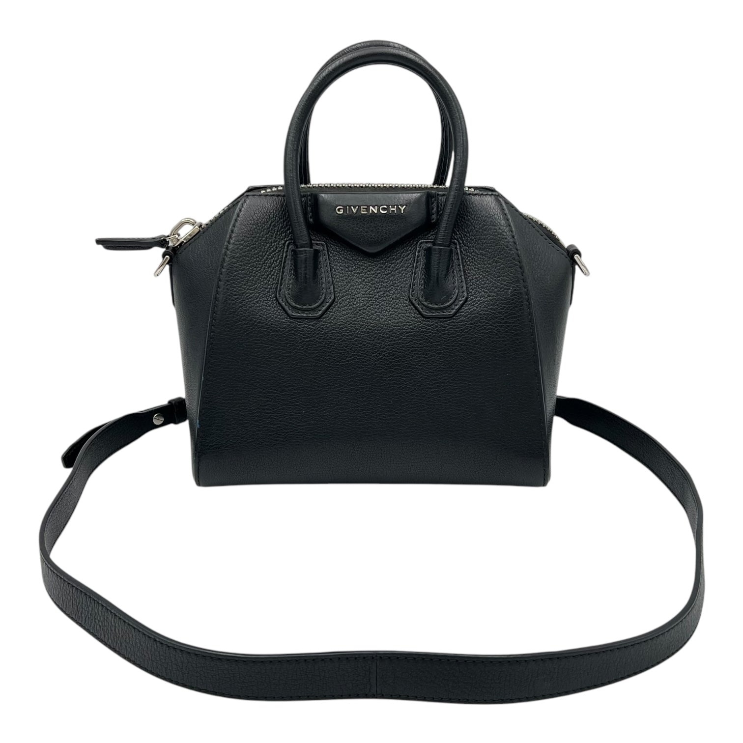 Givenchy Antigona Top Handle Bag Black in Calfskin, Silver hardware_10
