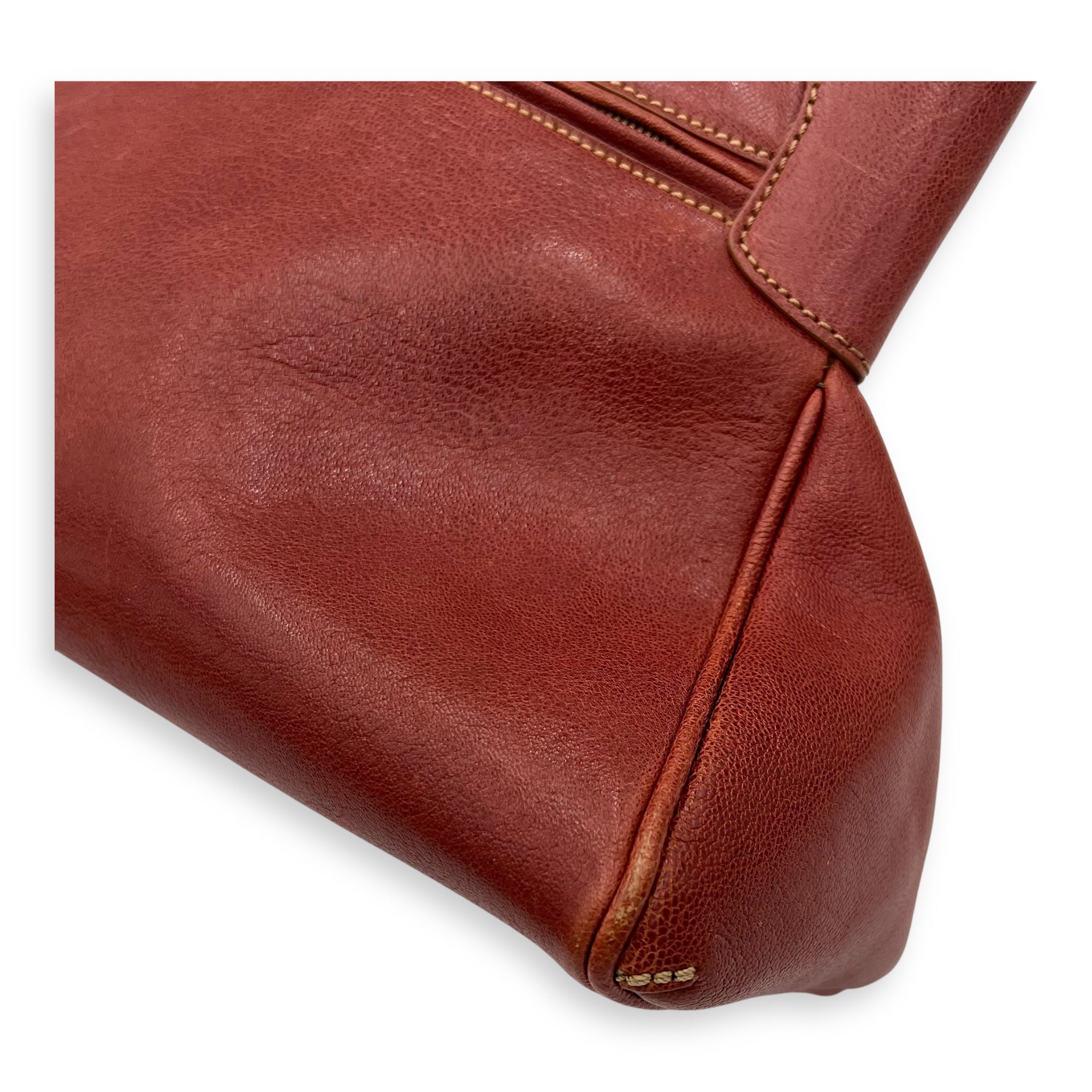 Cartier Marcello Top Handle Bag Red in Calfskin, Gold hardware_16