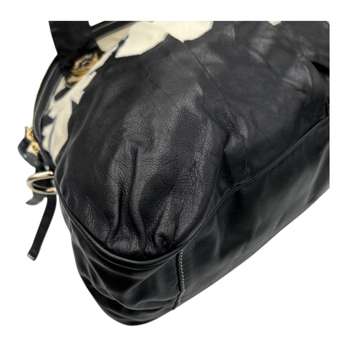 Gucci Hobo Top Handle Bag Black in Calfskin, Gold hardware_11