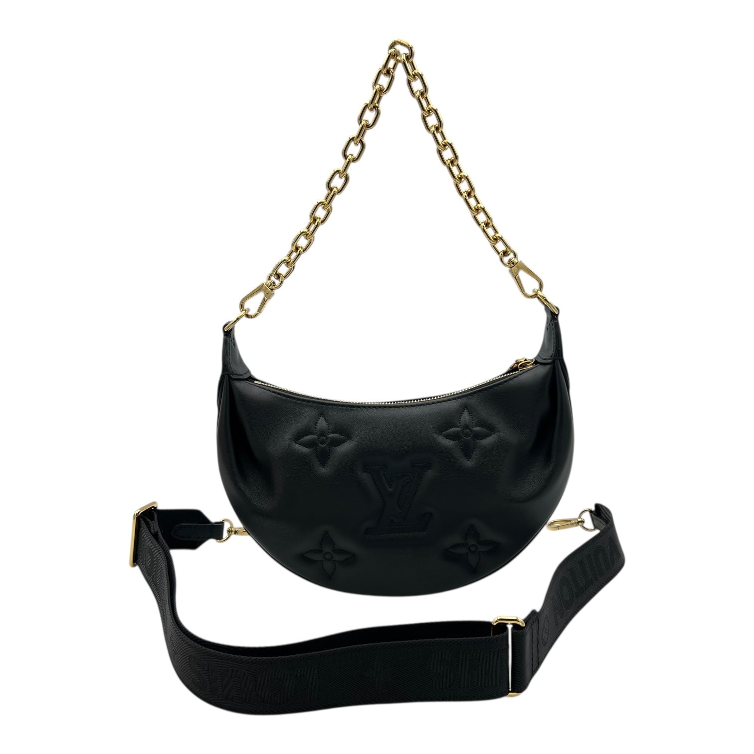 Louis Vuitton Over The Moon Crossbody Bag Black in Calfskin, Gold hardware_10