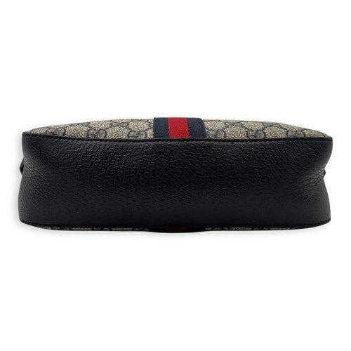 Gucci Ophidia Crossbody Bag Blue in Coated Canvas, Silver hardware_5