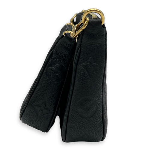 Louis Vuitton Multi-Pochette Accessoires Black Crossbody Bag in Empreinte Leather, Gold hardware_4