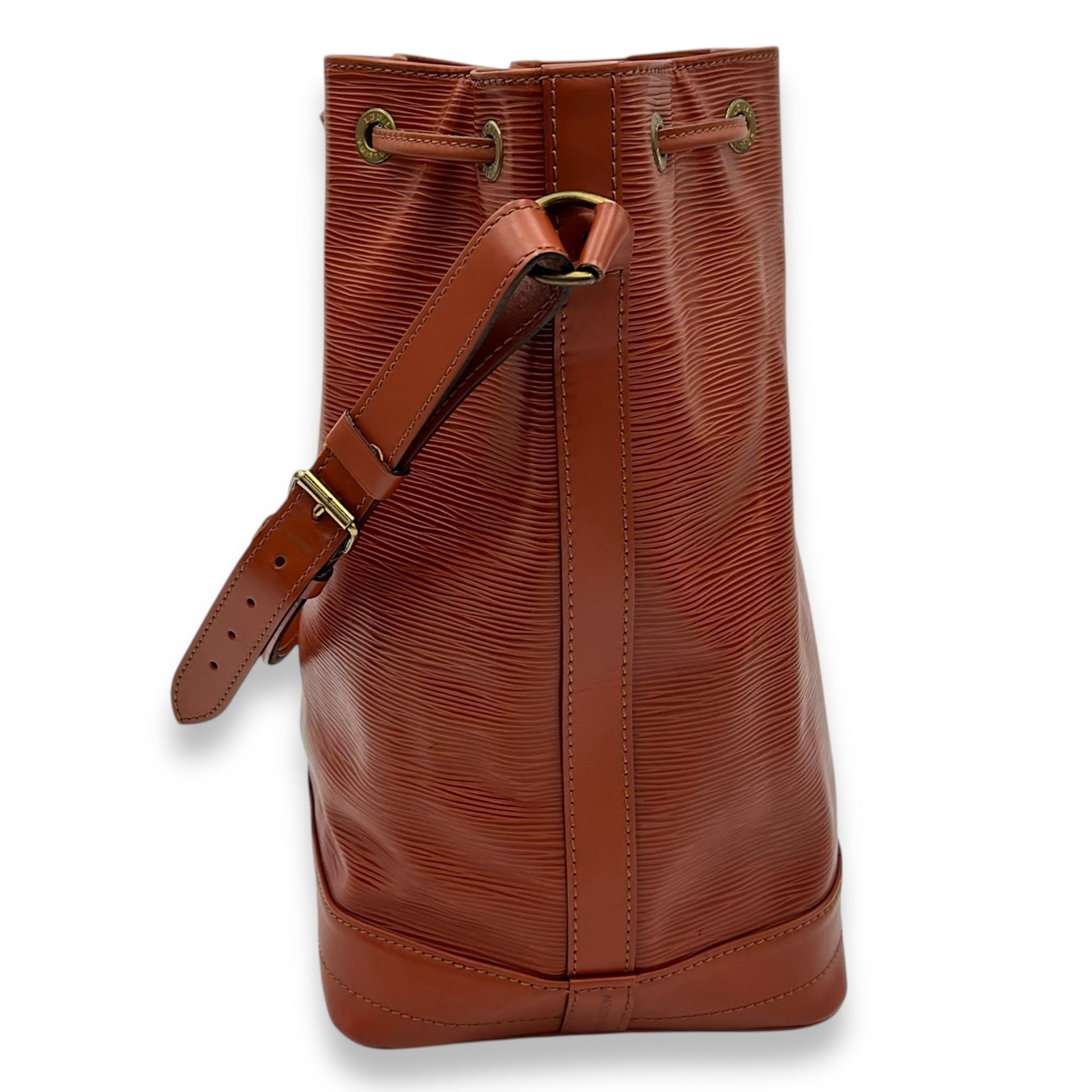 Louis Vuitton Noe GM Brown Bucket Bag in Epi Leather, Gold hardware_3