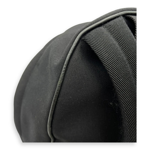 Saint Laurent Logo Backpack Black in Canvas, Silver hardware_14