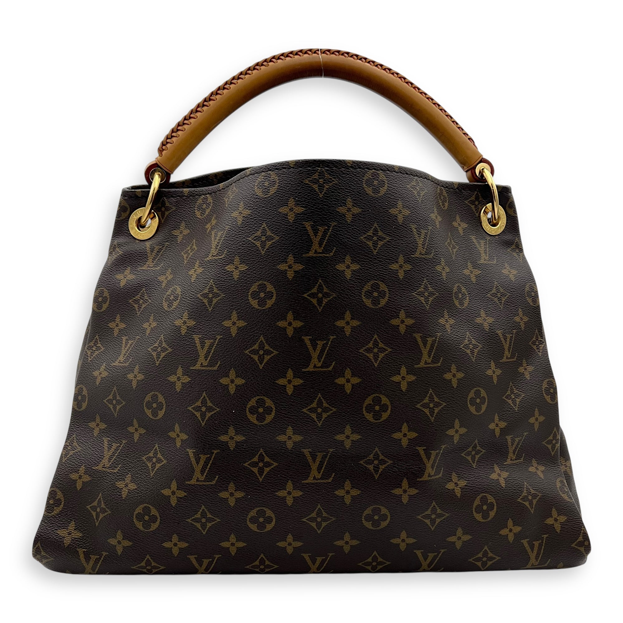 Louis Vuitton Artsy Top Handle Bag MM Brown in Monogram Coated Canvas, Gold hardware_1