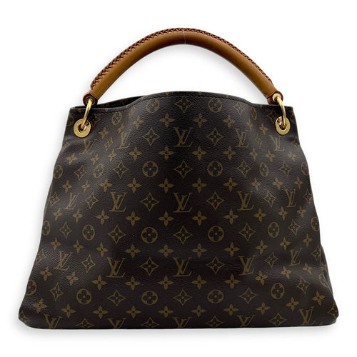 Louis Vuitton Artsy Top Handle Bag MM Brown in Monogram Coated Canvas, Gold hardware_1
