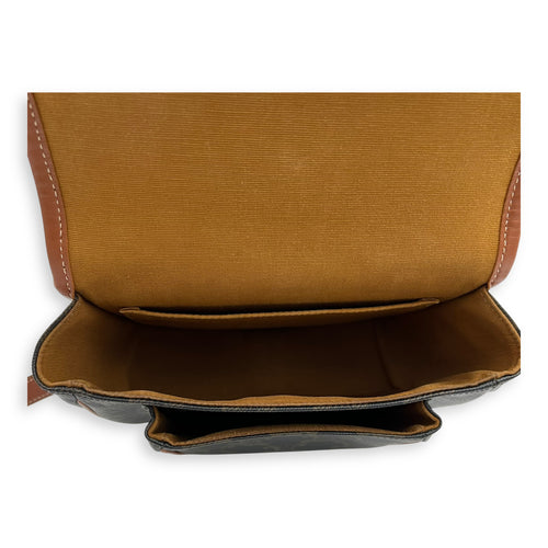 Celine Folco Crossbody Bag Brown in Coated Canvas, Gold hardware_6