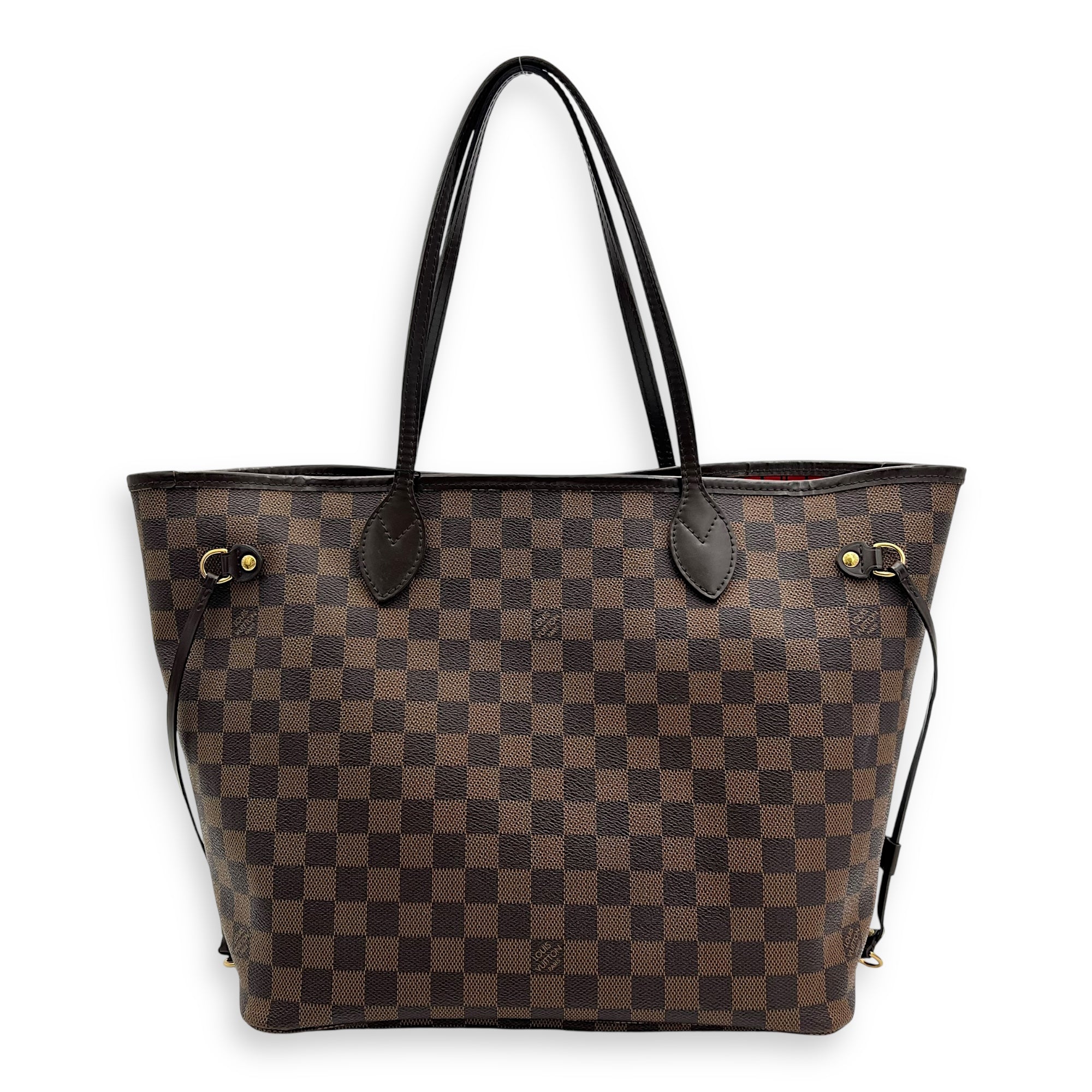 Louis Vuitton Neverfull Tote Bag MM Brown in Coated Canvas, Gold hardware_2