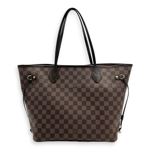 Louis Vuitton Neverfull Tote Bag MM Brown in Coated Canvas, Gold hardware_2