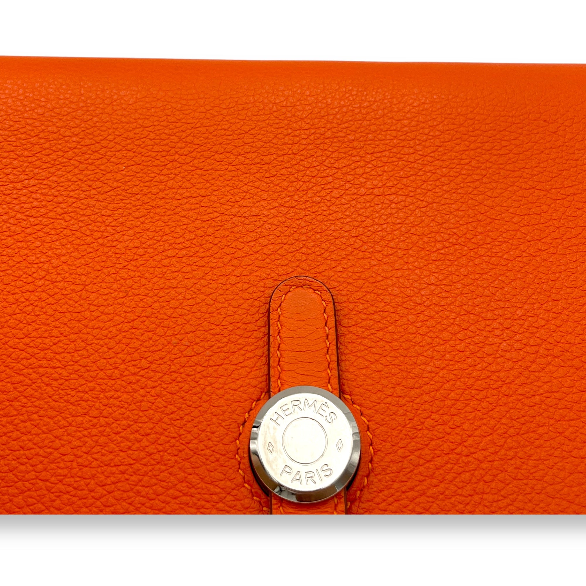 Dogon Orange in Calfskin, Palladium hardware