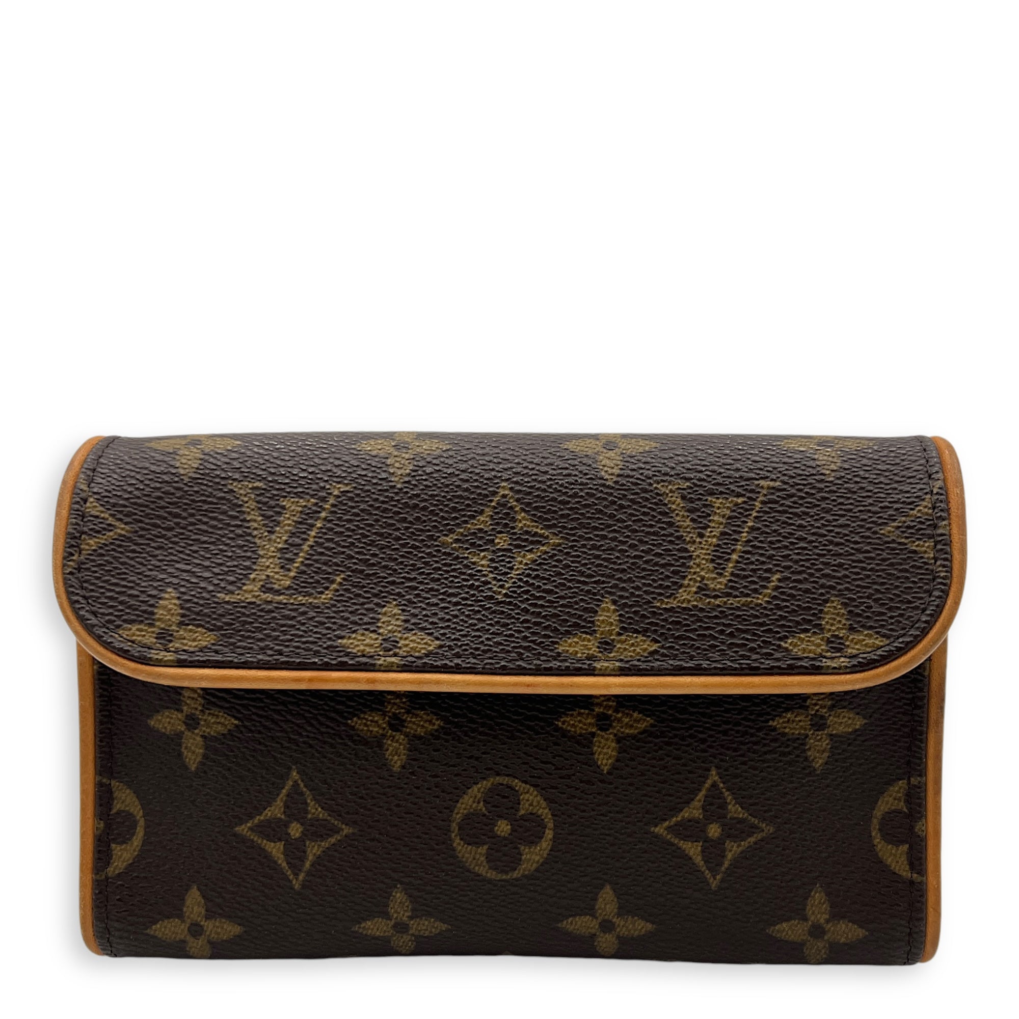 Florentine Belt Bag Brown in Monogram Coated Canvas, Gold hardware