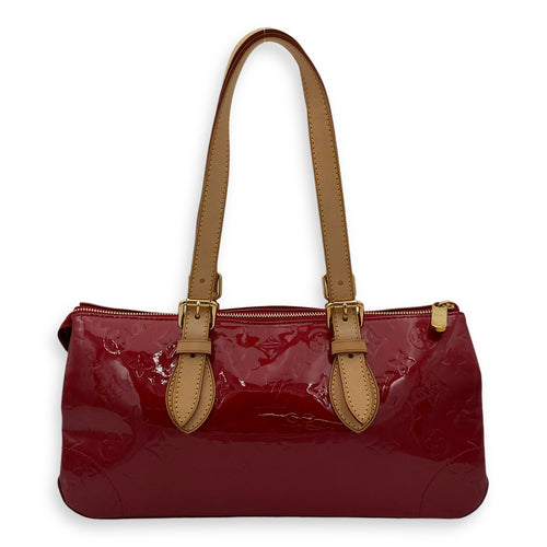 Rosewood Avenue Pomme D'Amour Top Handle Bag in Monogram Vernis Leather, Gold hardware