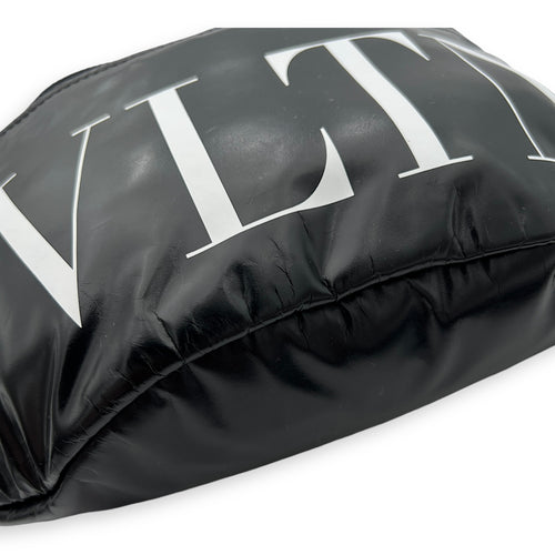 VLTN Belt Bag Black in Calfskin, Silver hardware