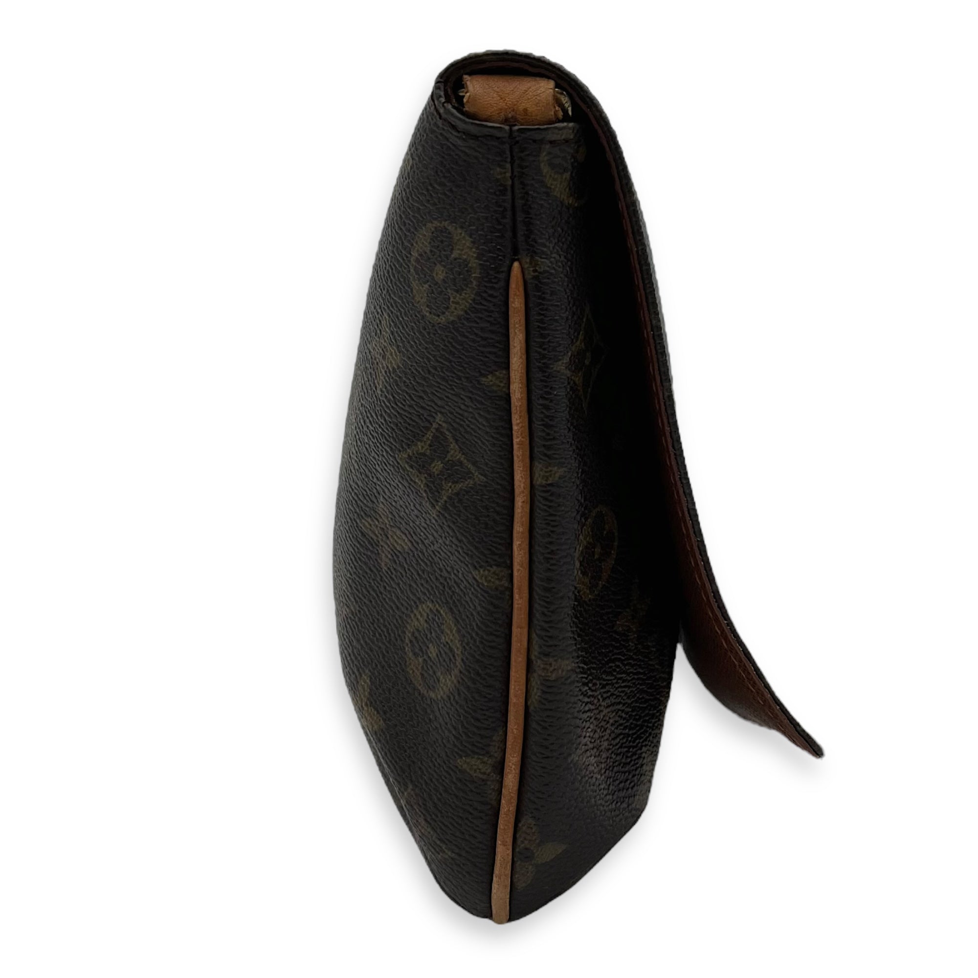 Louis Vuitton Musette Salsa Shoulder Bag Brown in Monogram Coated Canvas, Gold hardware_3