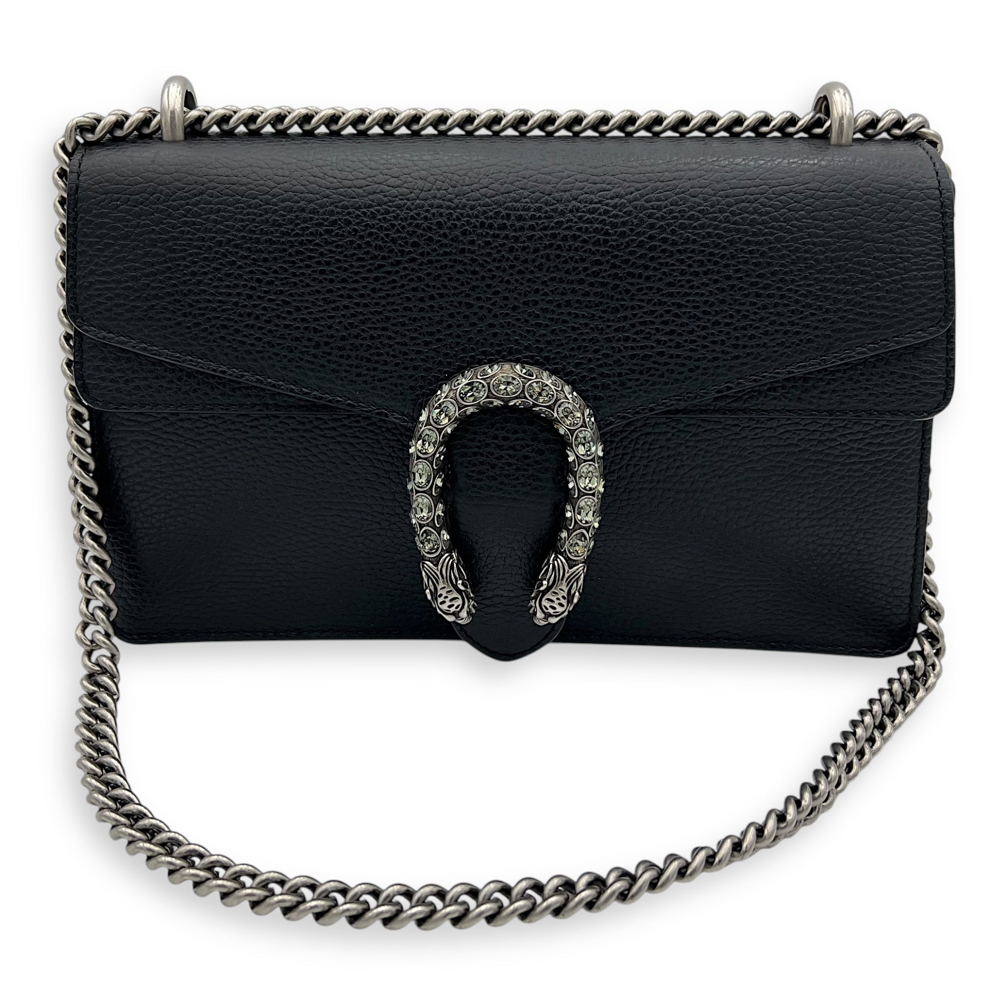 Gucci Dionysus Crossbody Bag Black in Calfskin, Ruthenium hardware_13