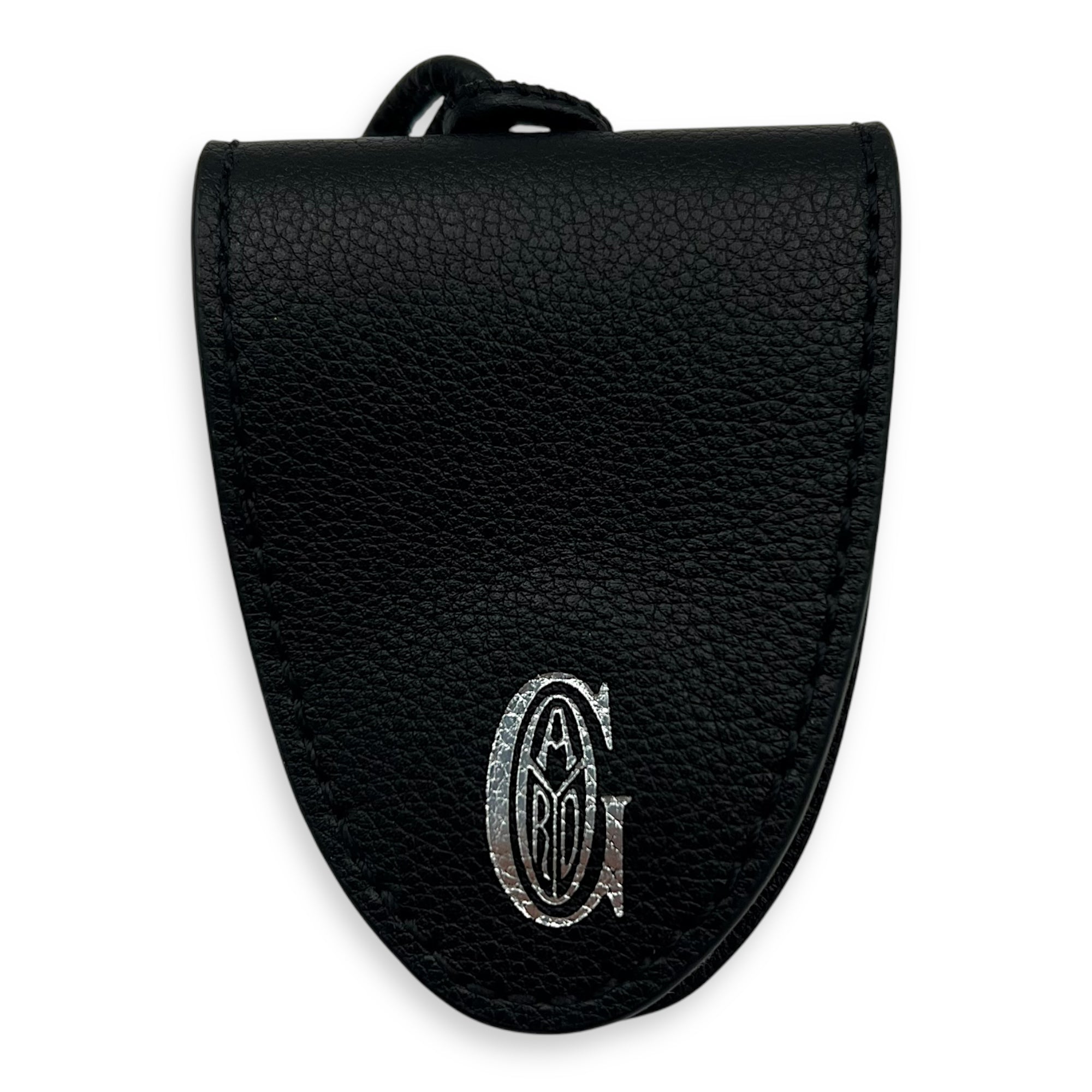 Goyard Universal Black Bag Clip in Calfskin, Silver hardware_1