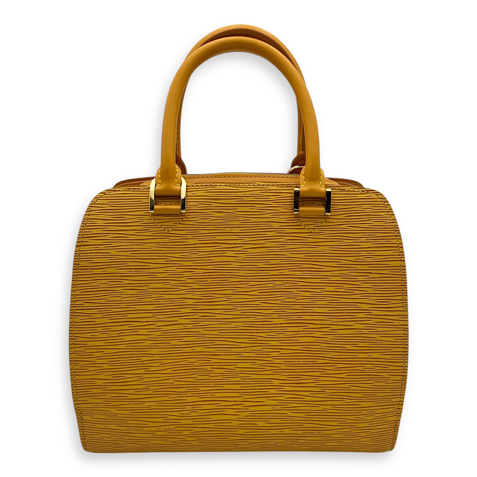 Louis Vuitton Pont Neuf Top Handle Bag Yellow in Epi Leather, Gold hardware_2