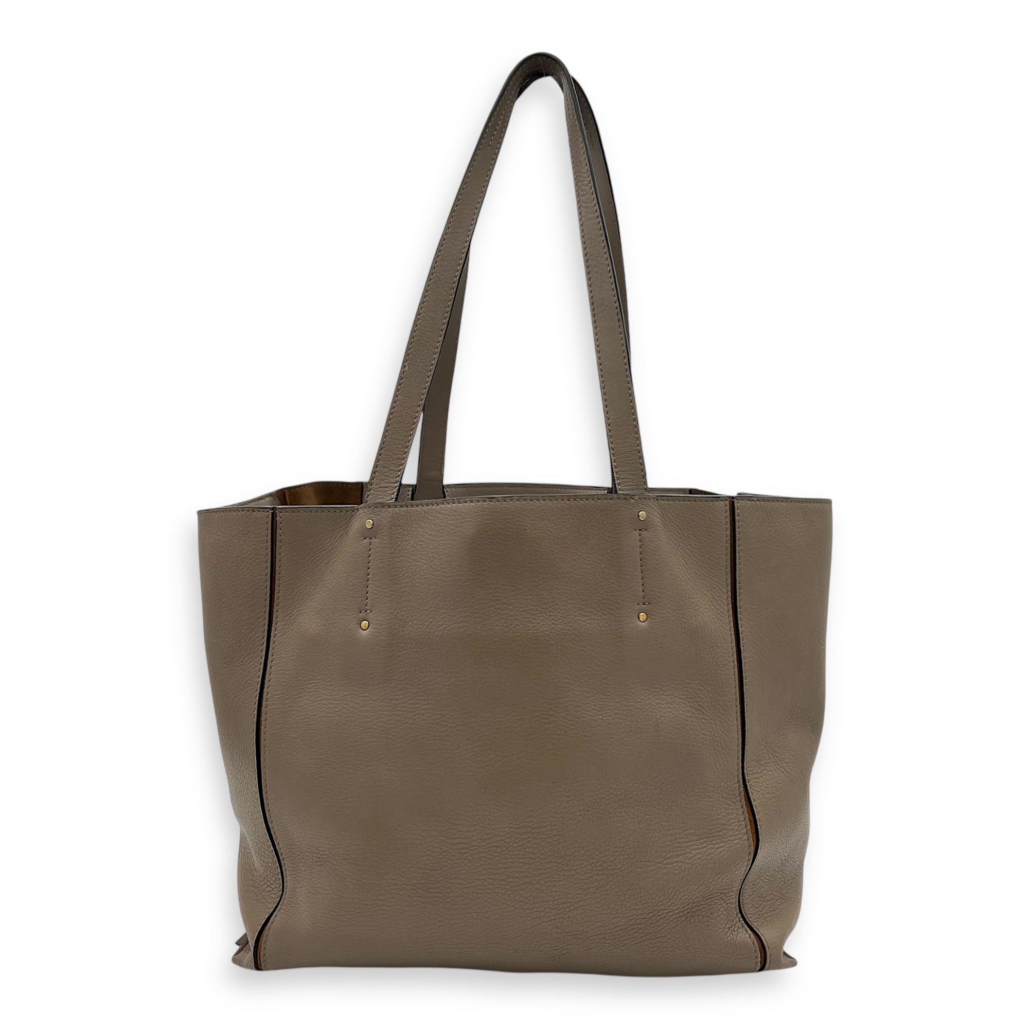 Chloé Milo Tote Bag Beige in Calfskin_2